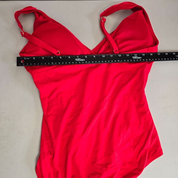 Michael Kors One Piece Swimsuit Women's 14 Red Cruise 2020 Crossover NWT - Picture 12 of 16